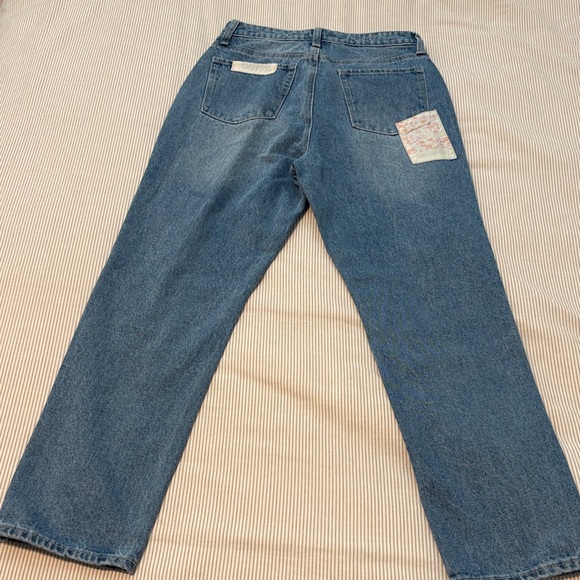 Stylish Blue/Light Pink  Patchwork Jeans BP Responsible measures 14” across - Picture 2 of 9